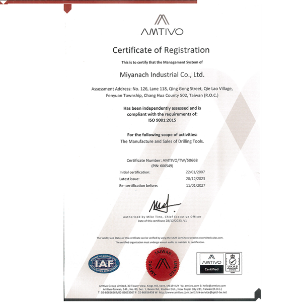 ISO certificate